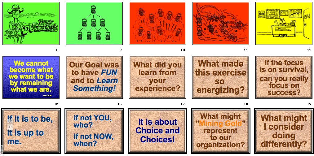 sample slides from the debriefing